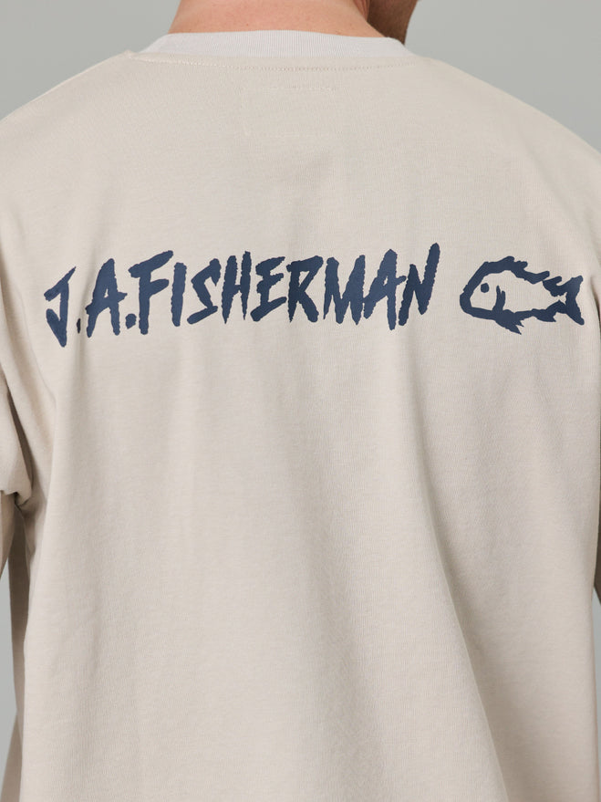 JUST ANOTHER FISHERMAN Heavy Shore Tee | Bone