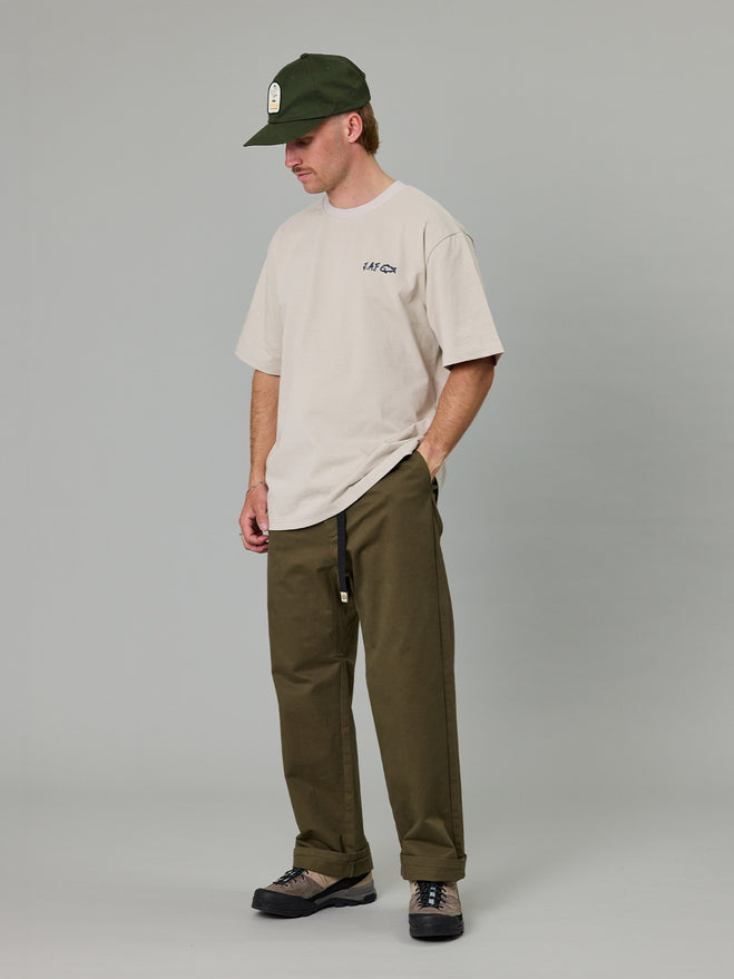 JUST ANOTHER FISHERMAN Heavy Shore Tee | Bone