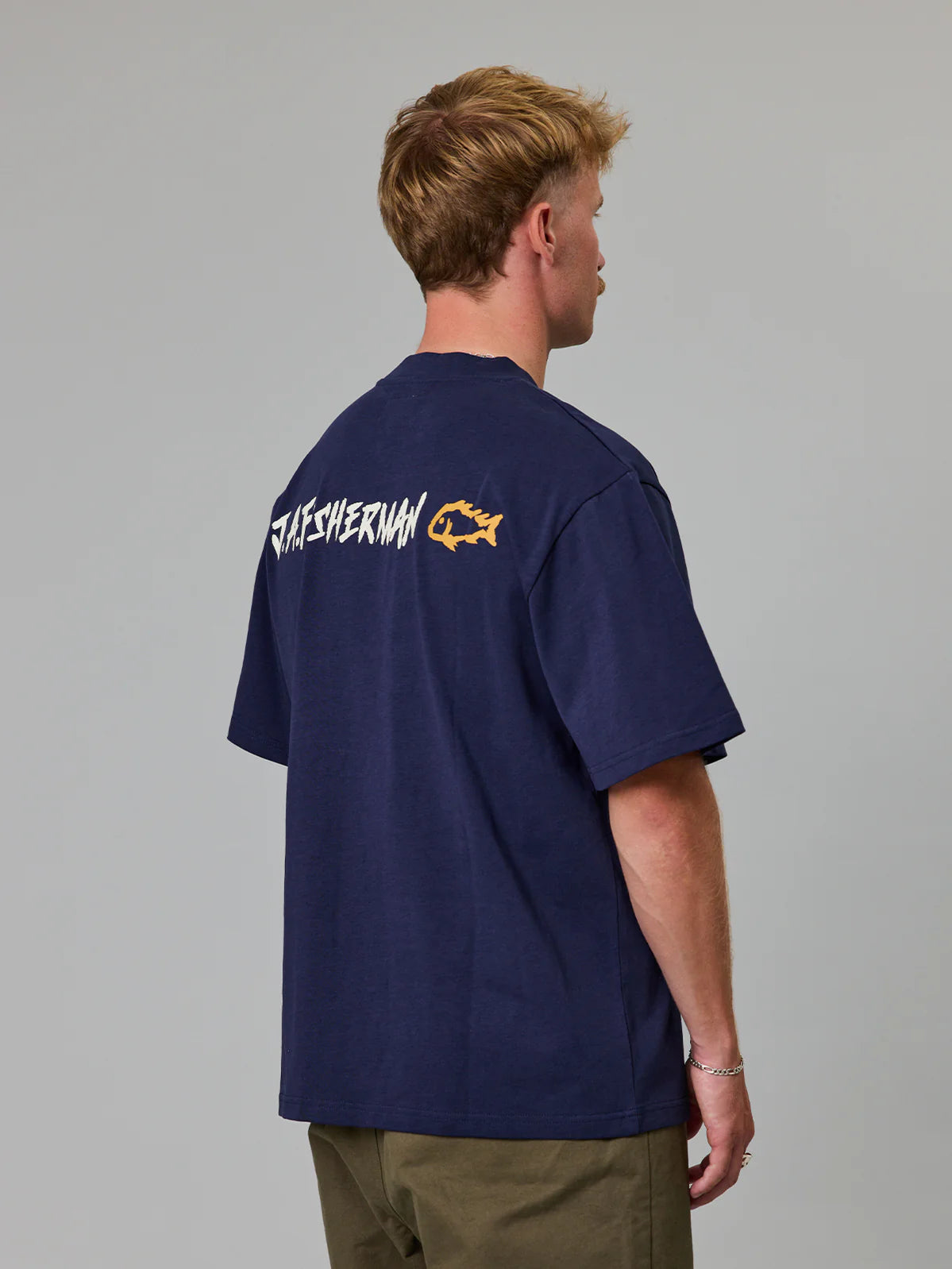 JUST ANOTHER FISHERMAN Heavy Shore Tee | Navy