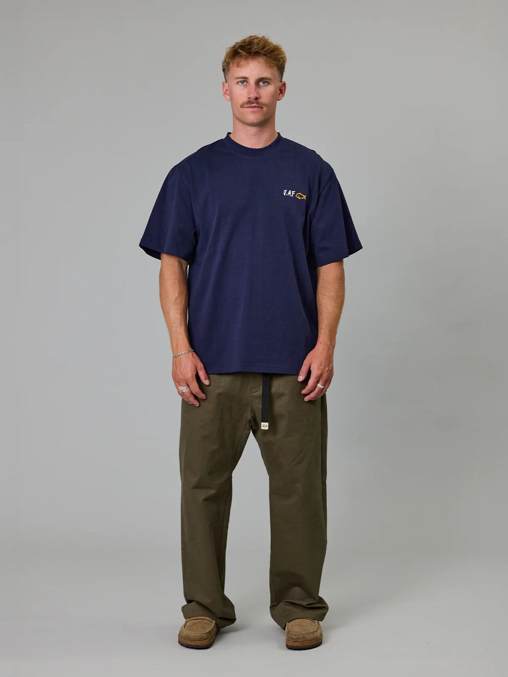 JUST ANOTHER FISHERMAN Heavy Shore Tee | Navy