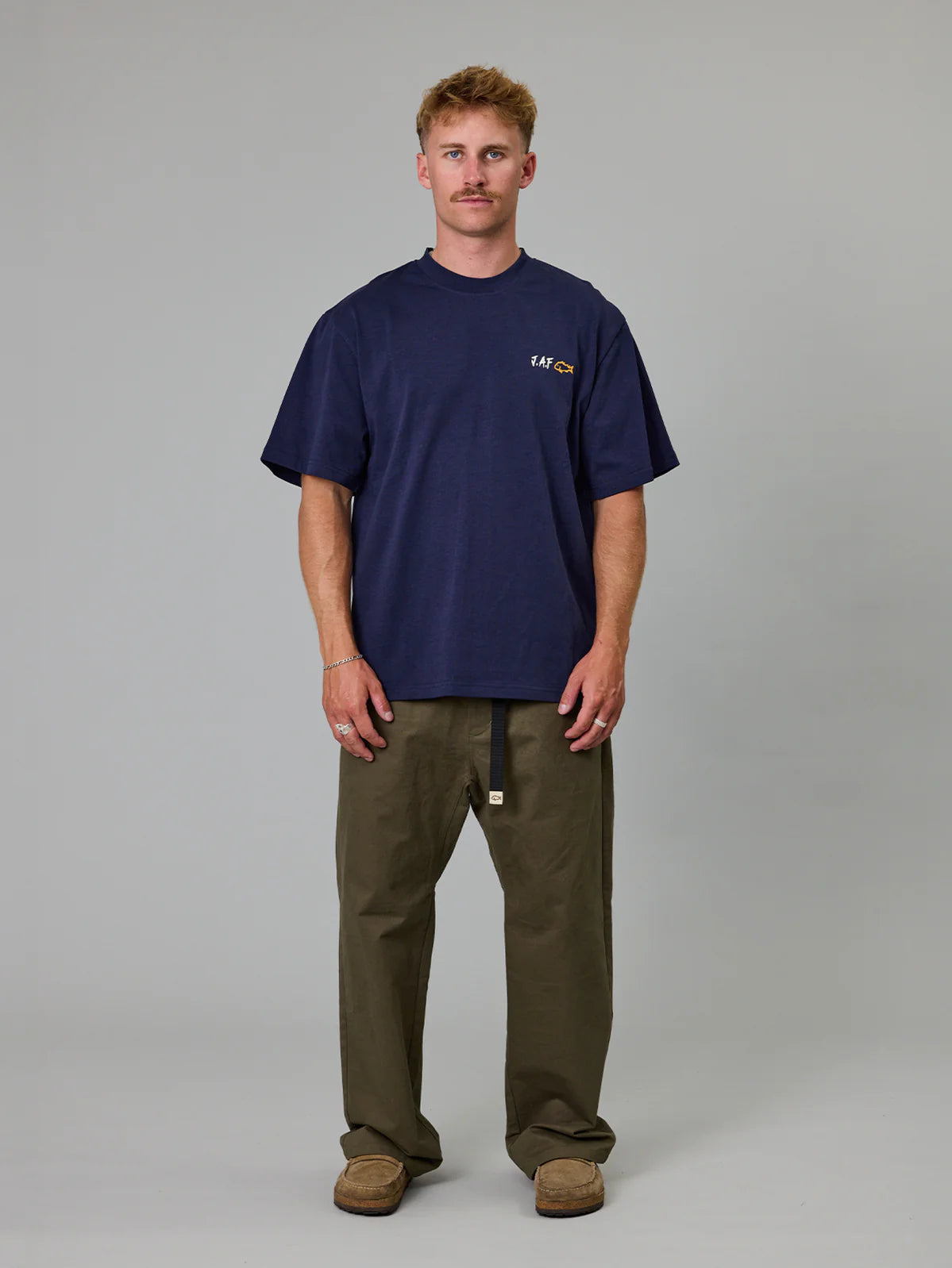JUST ANOTHER FISHERMAN Heavy Shore Tee | Navy