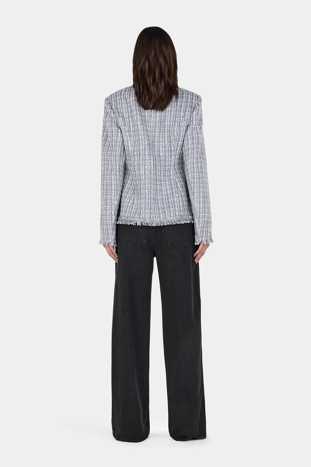 HANSEN Jaggar Boucle Jacket | Steel Blue