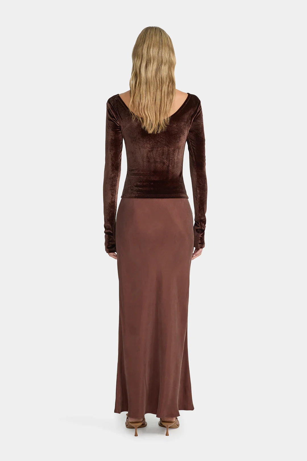 OWNLEY Jamie Velvet Top | Mocha