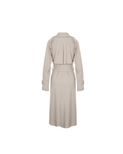 Load image into Gallery viewer, Jemima Trench Coat - Camel Pinstripe
