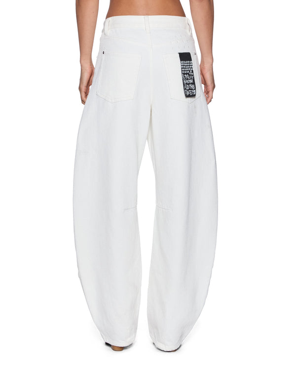 KSUBI Barrel Jean Carpenter Chalk | White