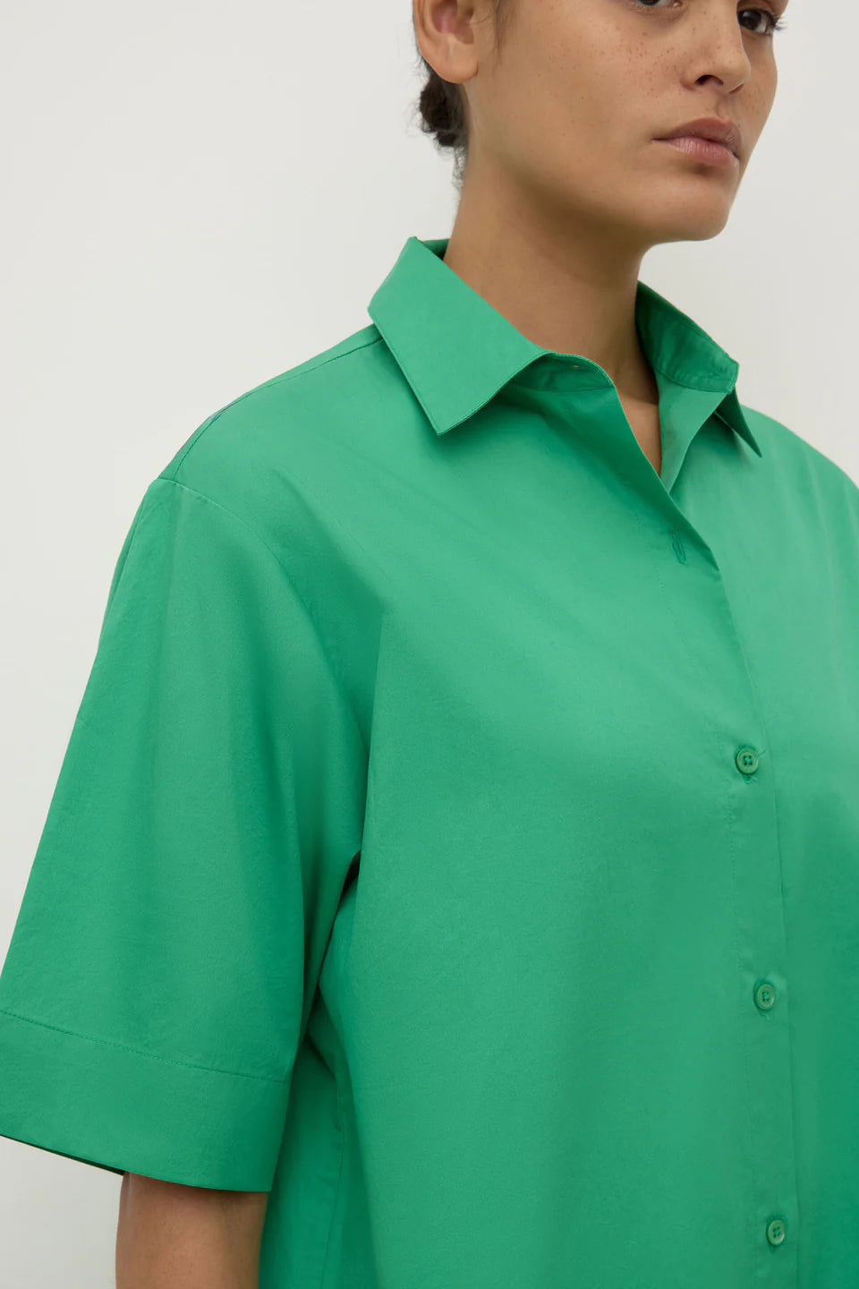 ASSEMBLY LABEL Joni Short Sleeve Shirt | Bright Green
