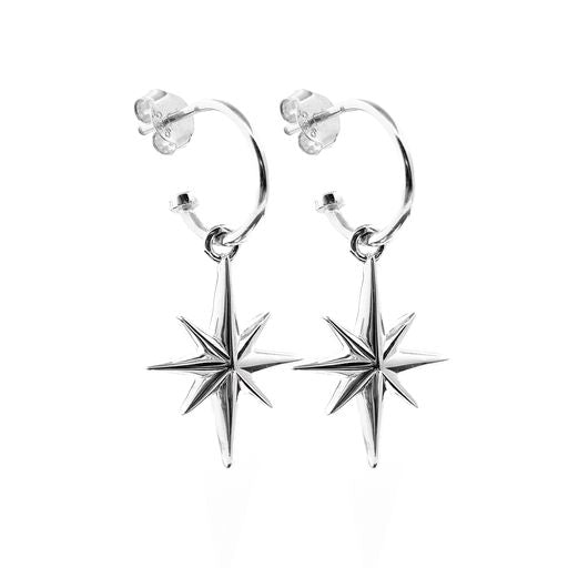 North Star Earrings - Silver