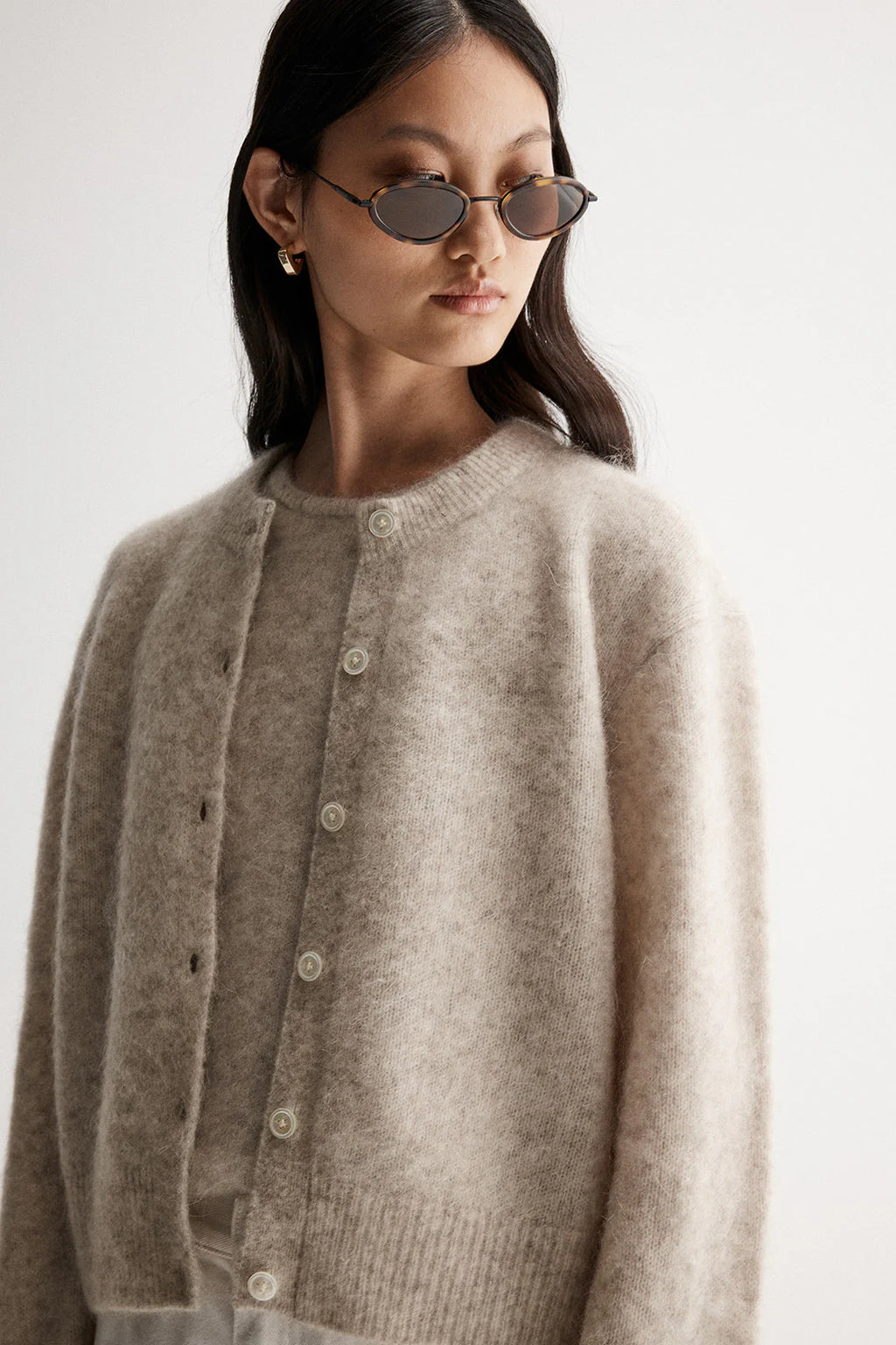 ELKA Abigail Cardigan | White Marle