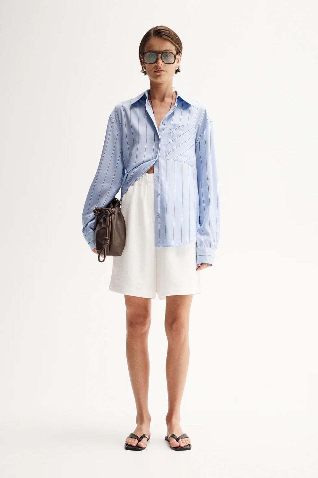 ELKA Henry Stripe Shirt | Blue Stripe