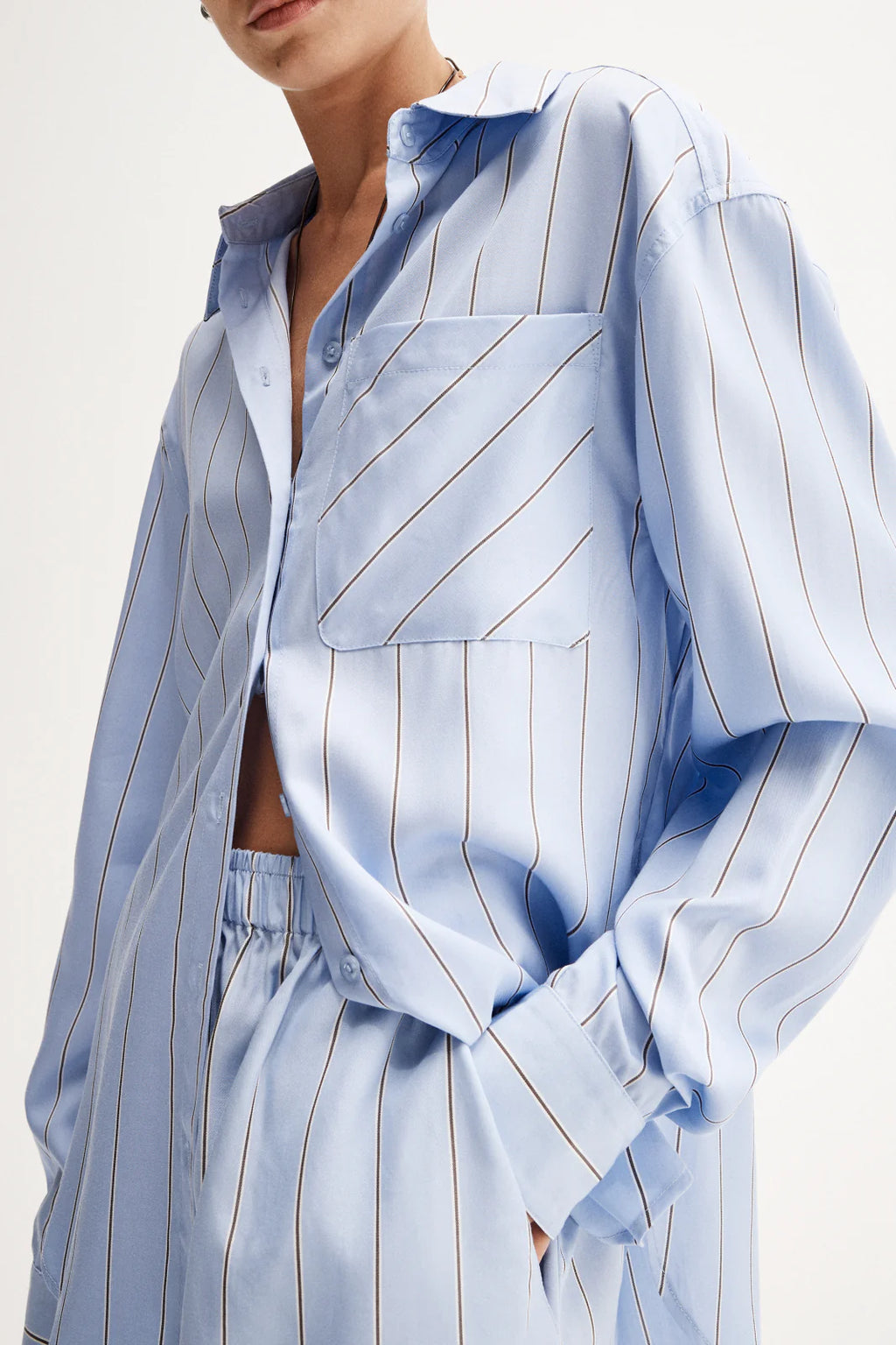 ELKA Henry Stripe Shirt | Blue Stripe