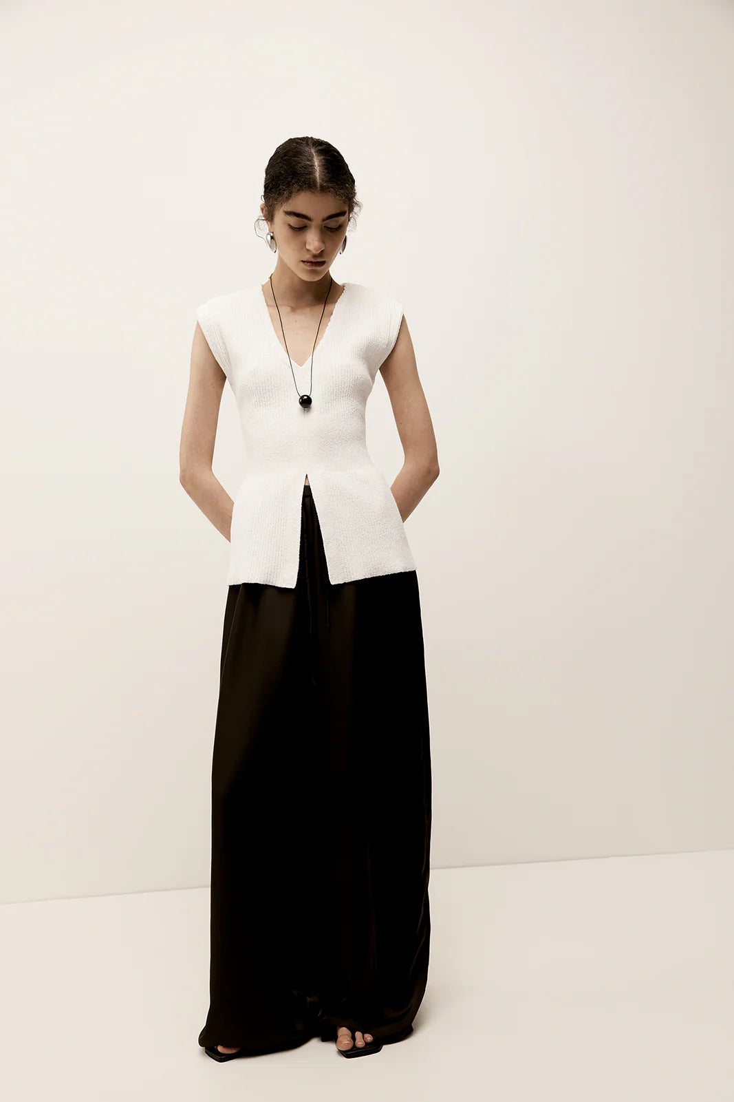 ELKA COLLECTIVE Santori Knit Top | White
