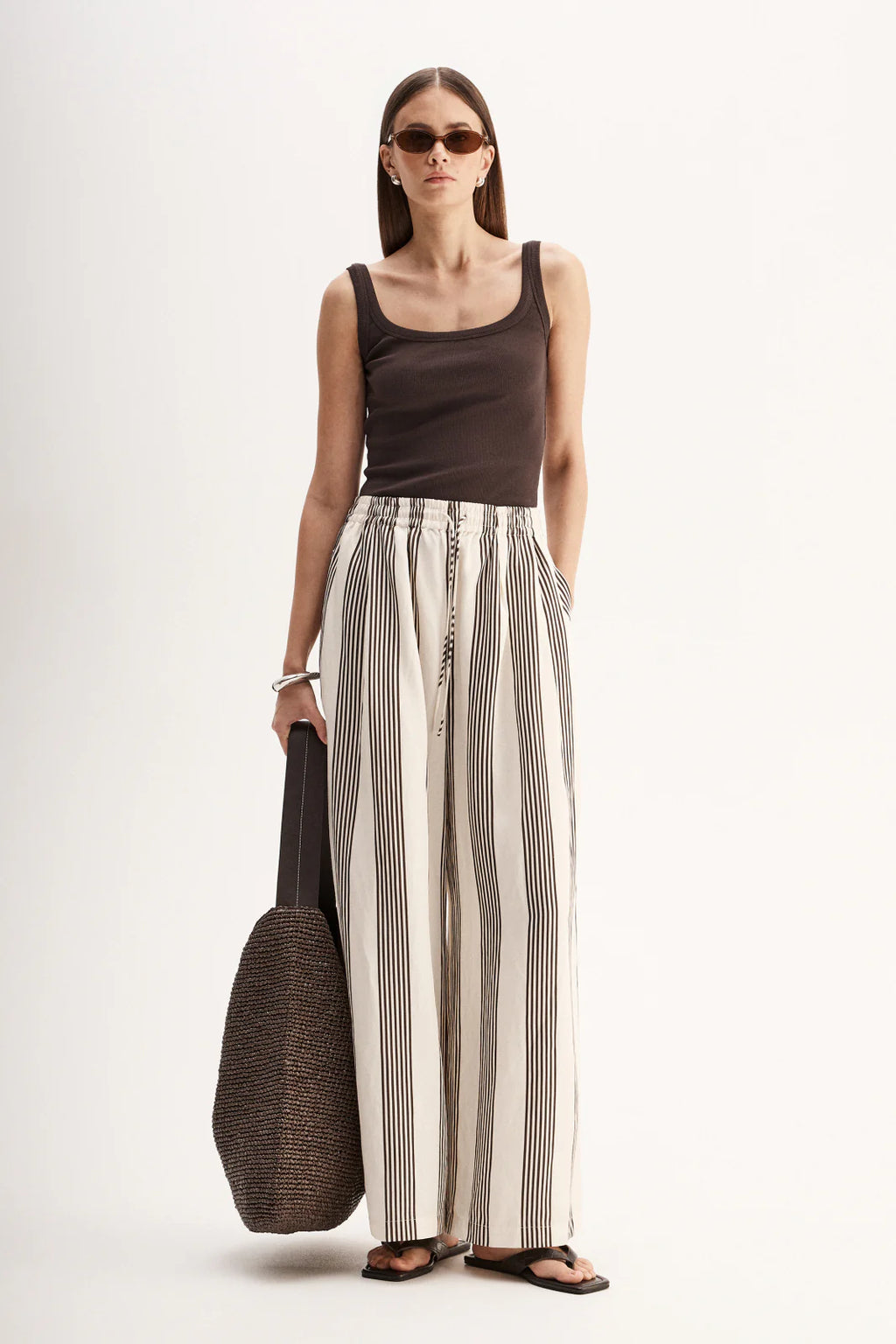 ELKA Milo Stripe Pant | Chocolate Stripe
