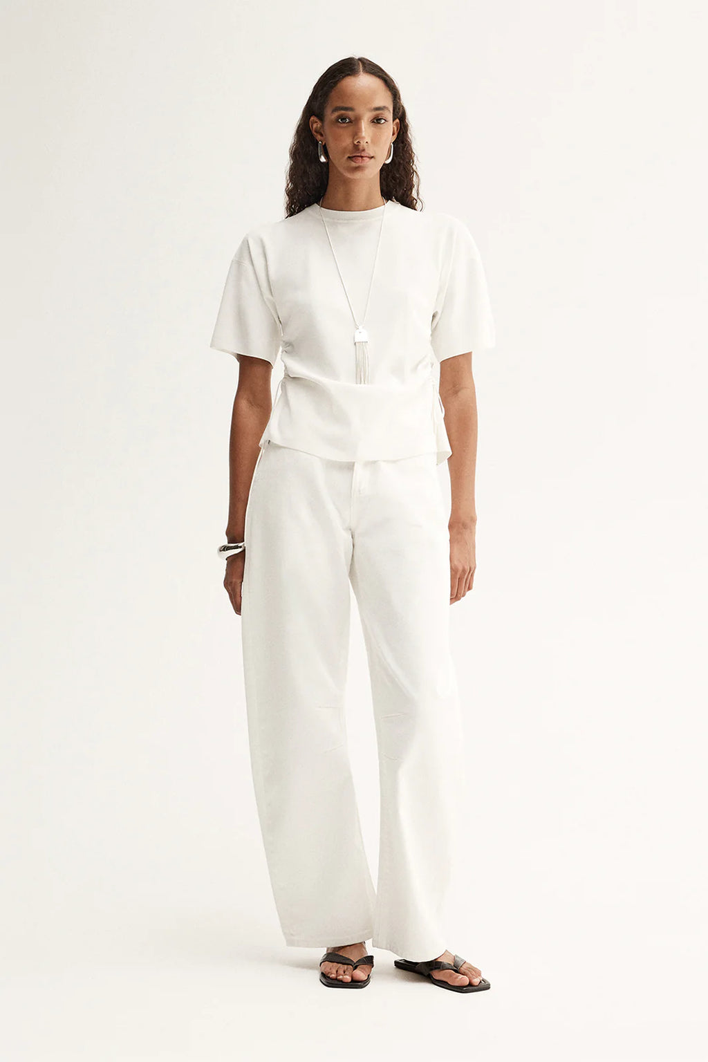 ELKA Marley Knit Top | White