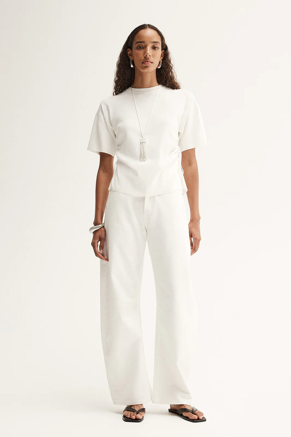 ELKA Marley Knit Top | White