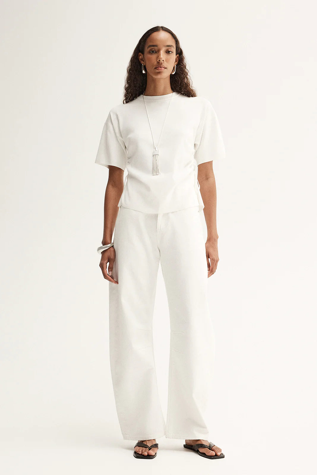 ELKA Marley Knit Top | White