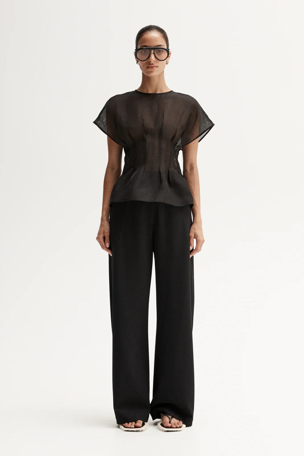 ELKA COLLECTIVE Monroe Sheer Top | Black