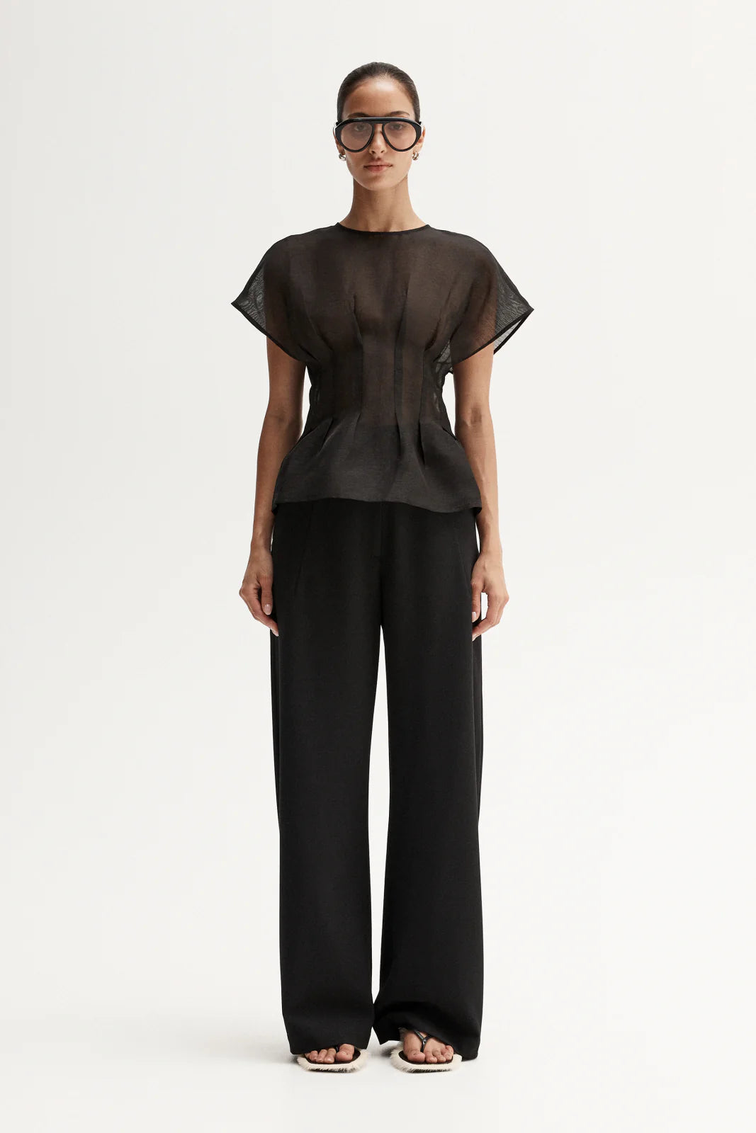 ELKA COLLECTIVE Monroe Sheer Top | Black