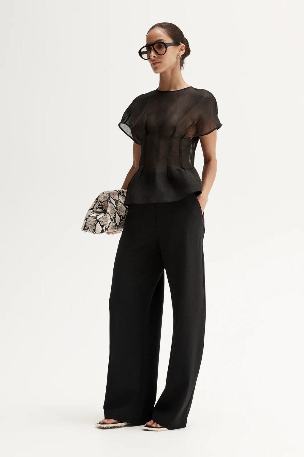 ELKA COLLECTIVE Monroe Sheer Top | Black