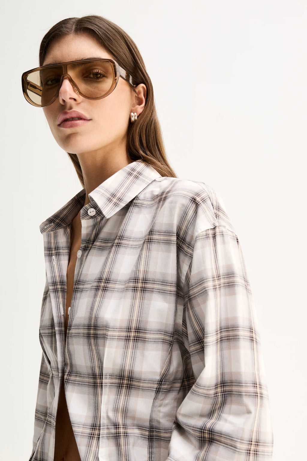 ELKA COLLECTIVE Heather Shirt | White Check