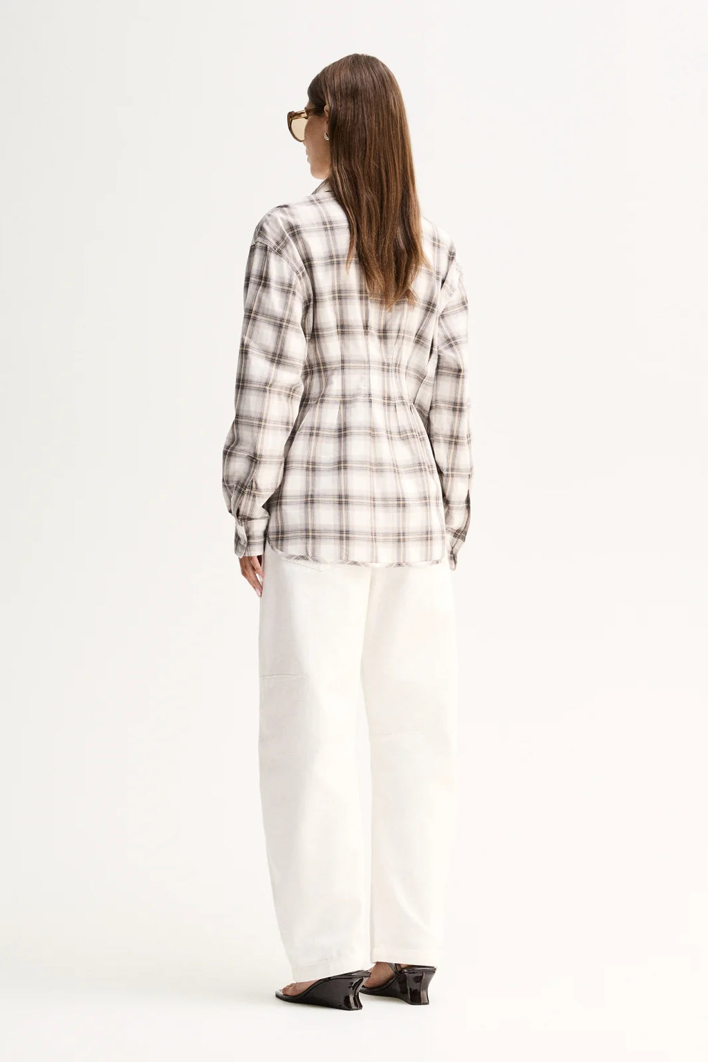 ELKA COLLECTIVE Heather Shirt | White Check