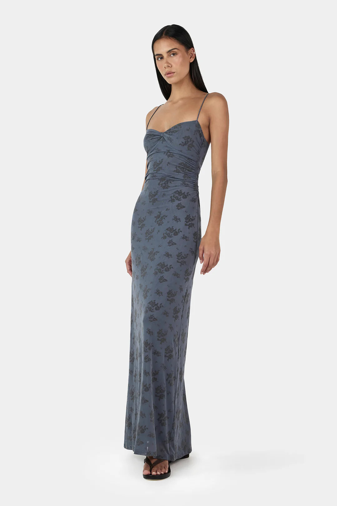 OWNLEY Karima Midi Dress | Stormy