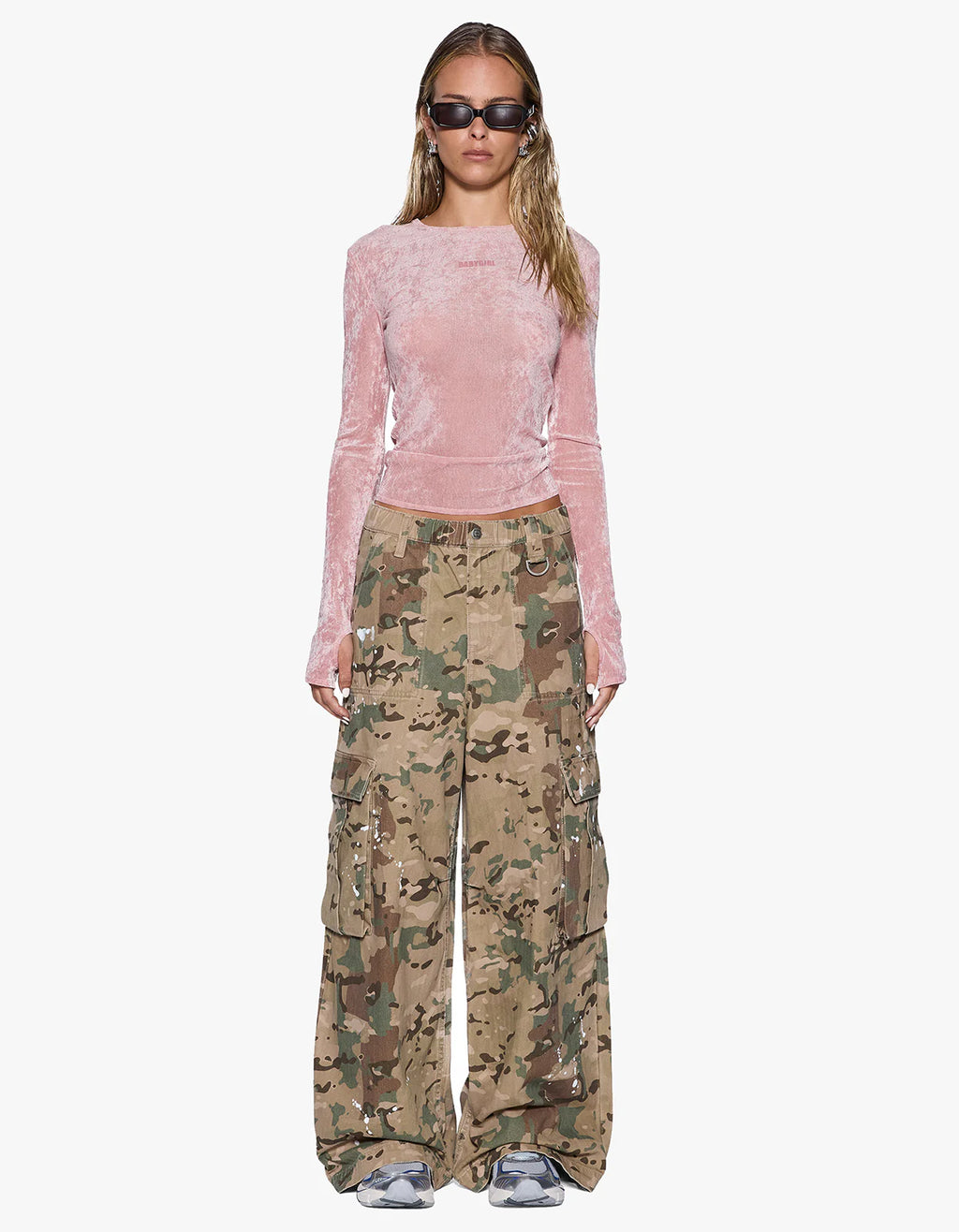 KSUBI Baby Girl LS Mesh Top | Pink