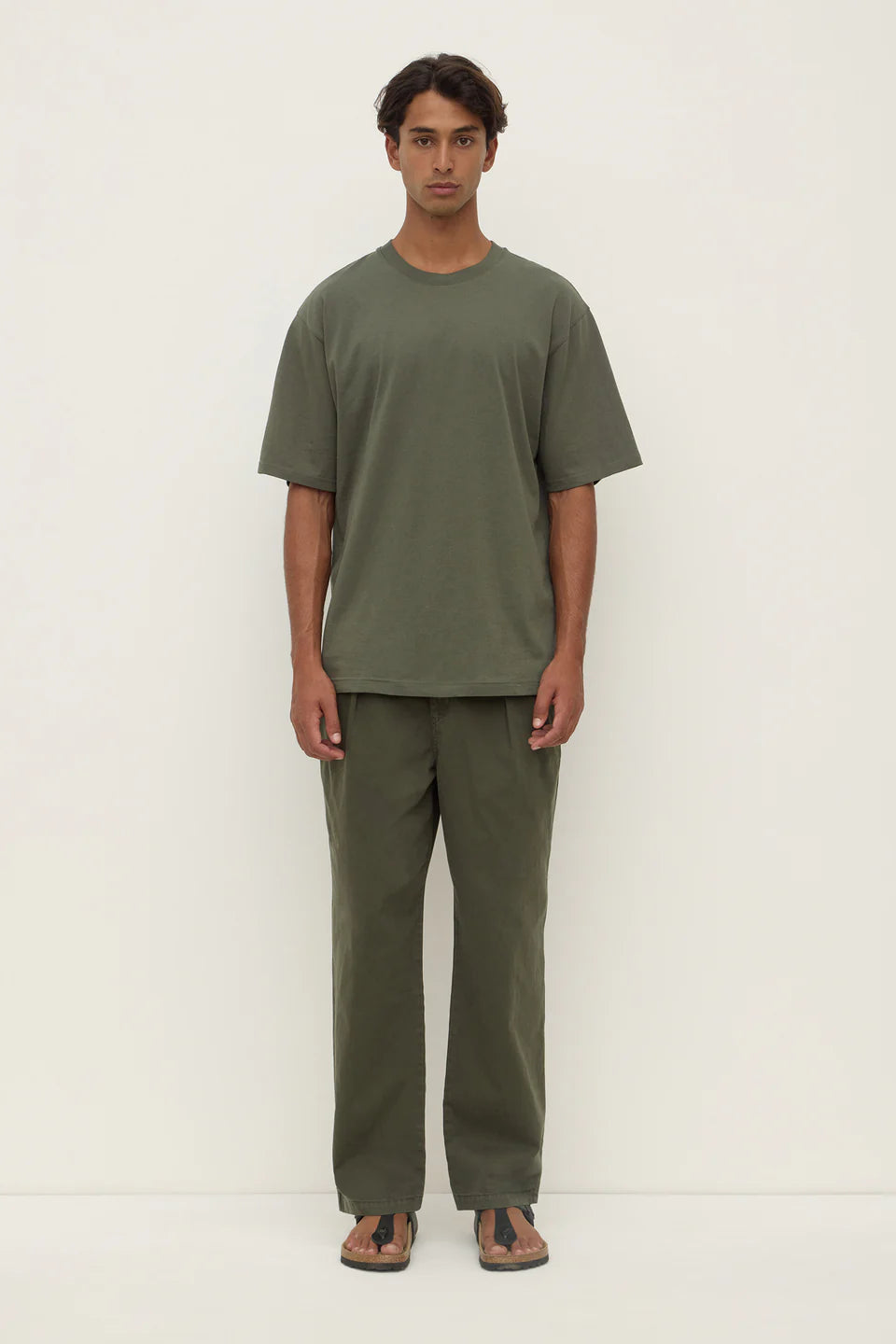 ASSEMBLY LABEL Knox Organic Oversized Tee | Moss