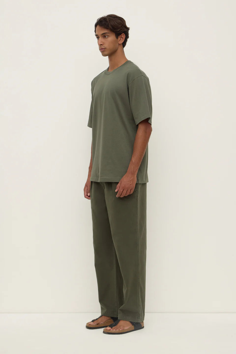 ASSEMBLY LABEL Knox Organic Oversized Tee | Moss