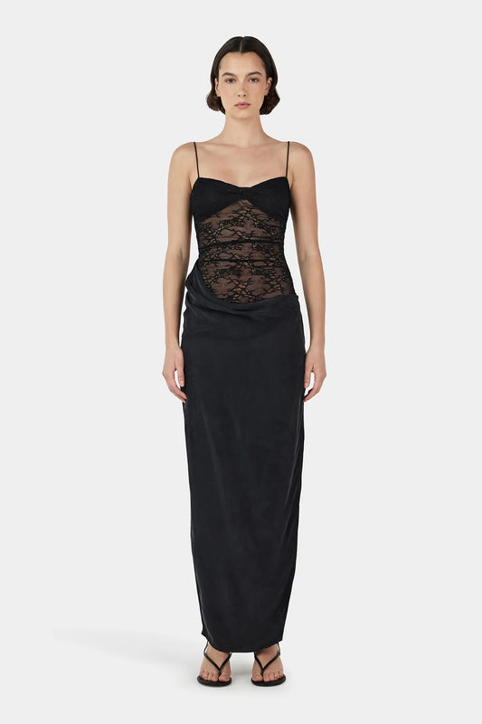 OWNLEY Lola Midi Dress | Black