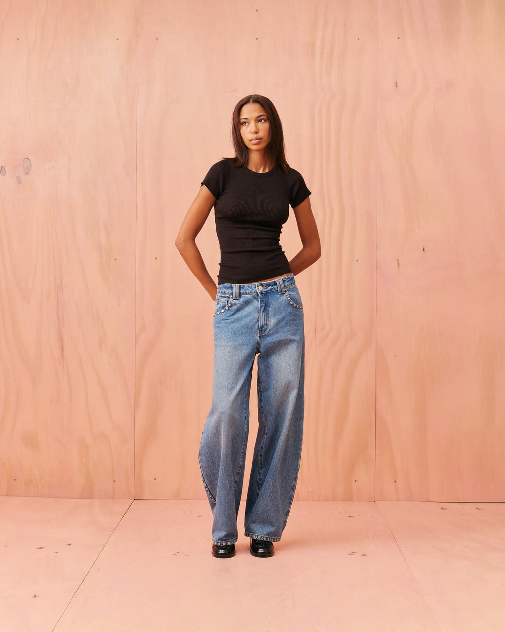 RUBY Icon Studded Jean | Midtown Blue