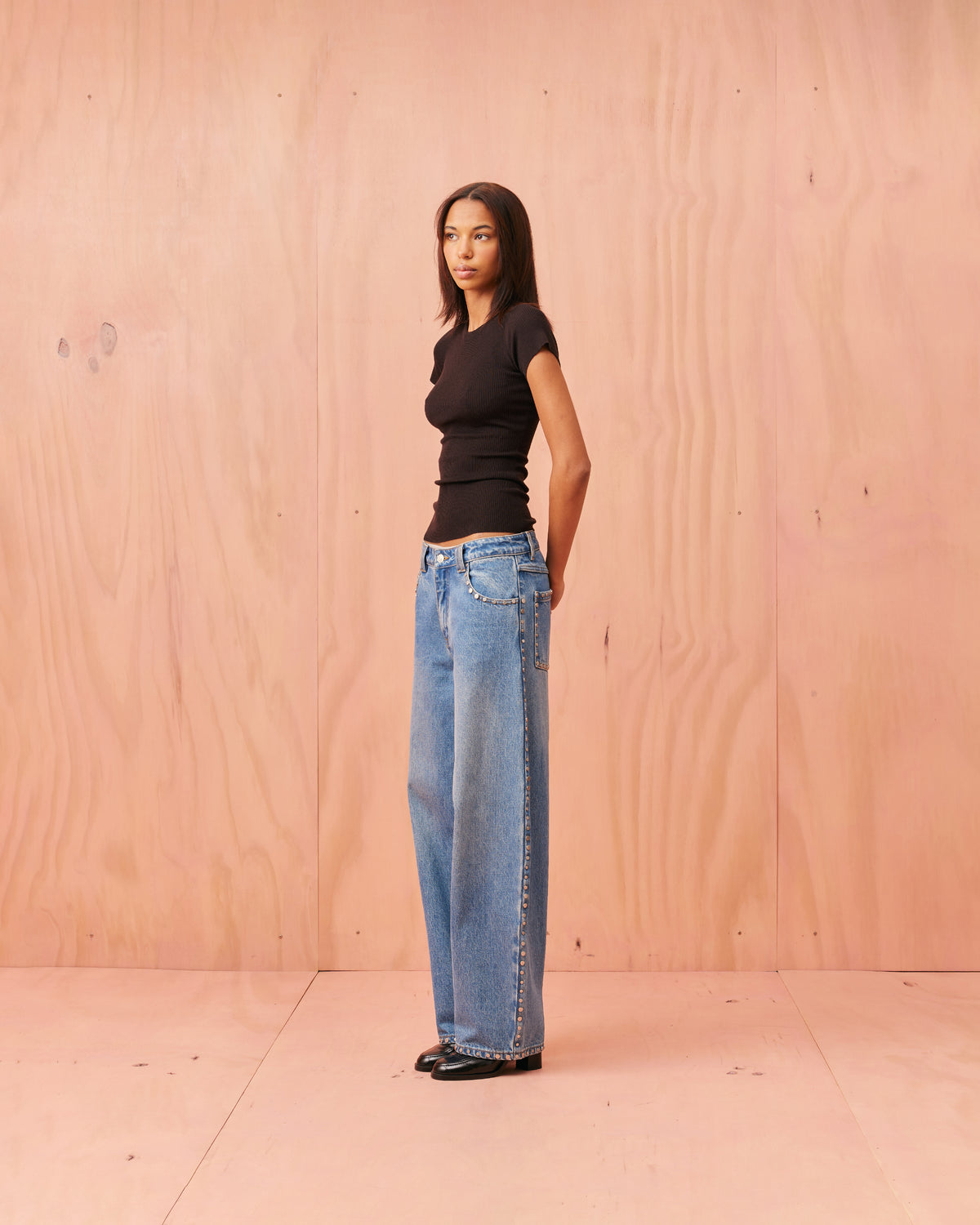 RUBY Icon Studded Jean | Midtown Blue