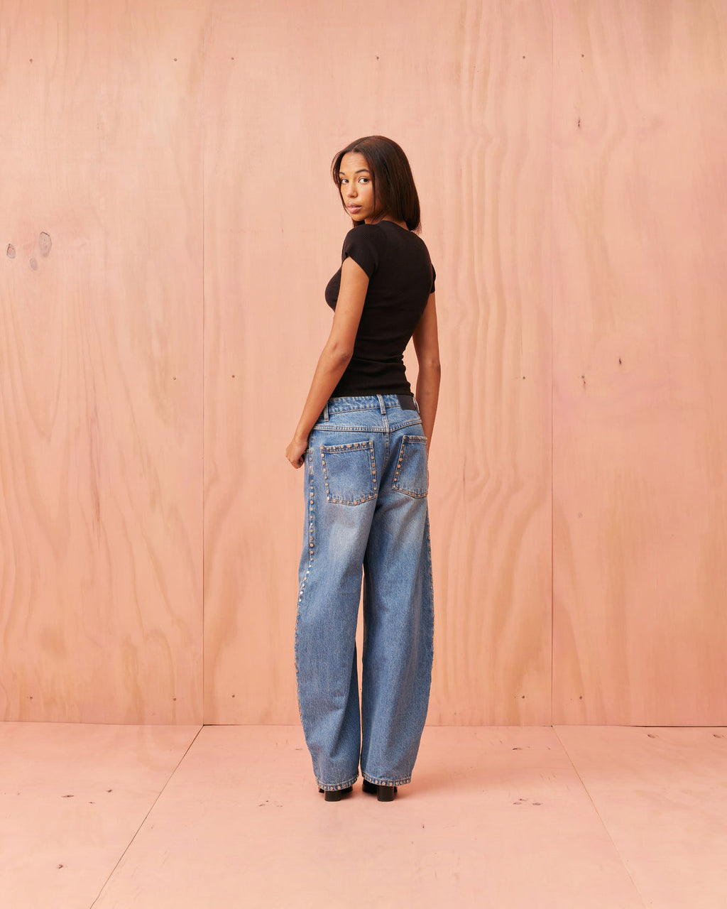 RUBY Icon Studded Jean | Midtown Blue