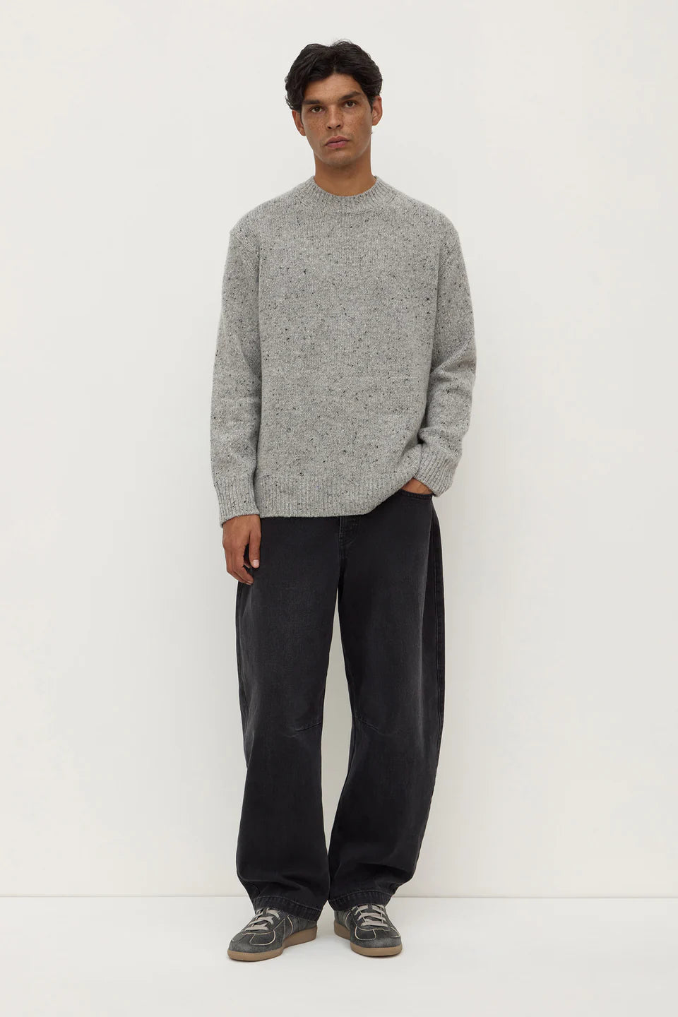 ASSEMBLY LABEL Lief Wool Blend Knit | Grey Marle