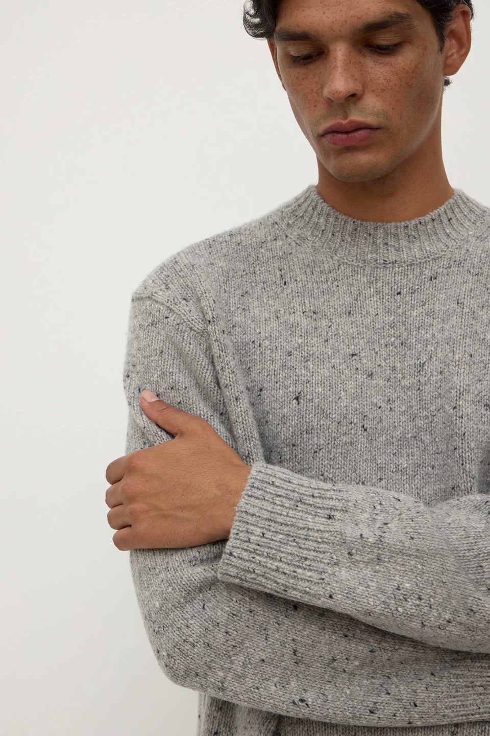 ASSEMBLY LABEL Lief Wool Blend Knit | Grey Marle