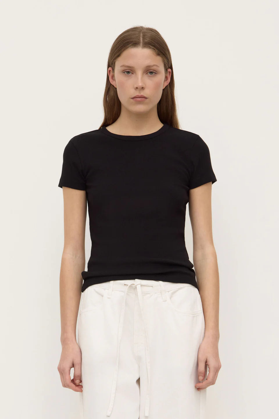 ASSEMBLY LABEL Linley Rib Tee | Black
