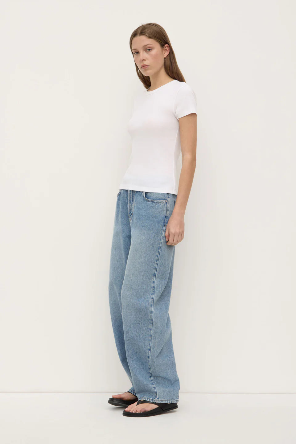 ASSEMBLY LABEL Linley Rib Tee | White