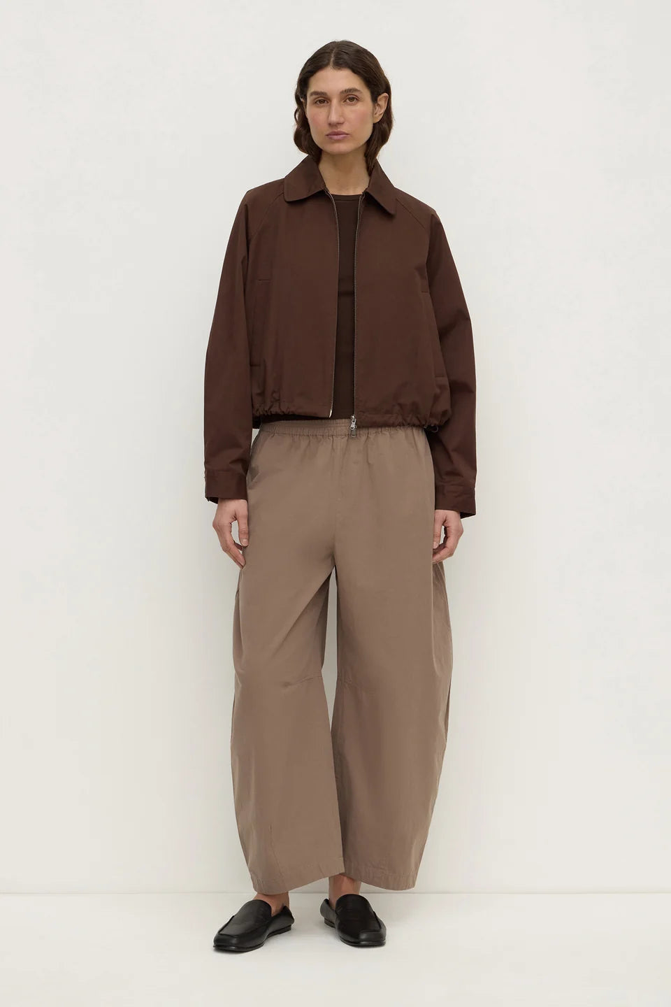 ASSEMBLY LABEL Elaine Washed Cotton Pant | Dark Sand
