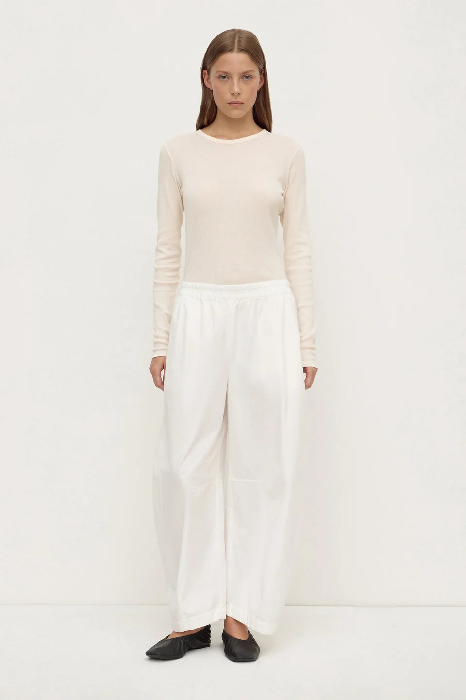 ASSEMBLY LABEL Lola Barrel Pant | White