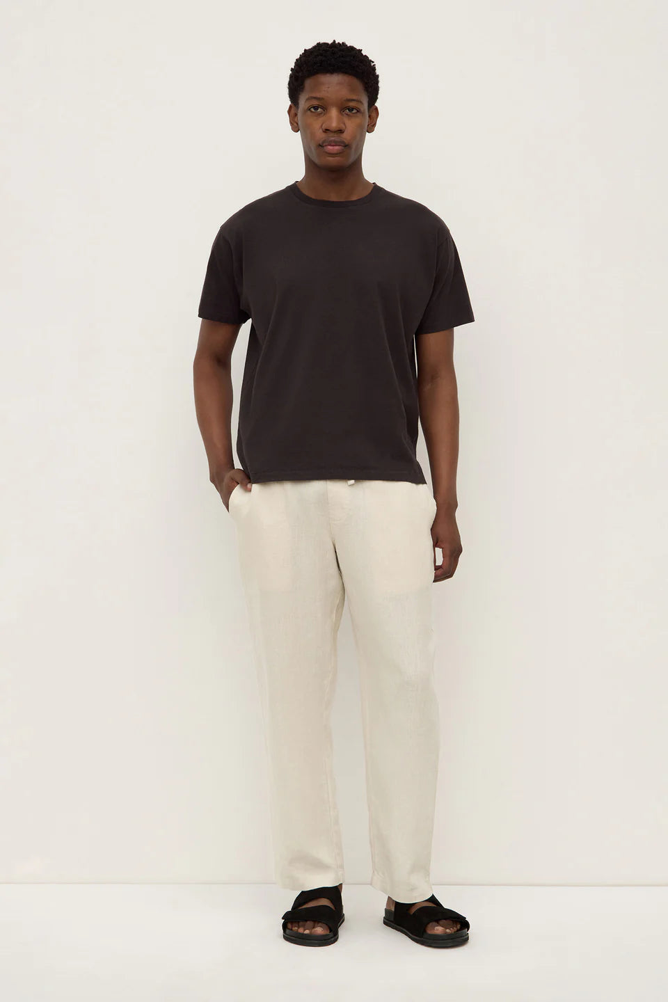 ASSEMBLY LABEL Tide Linen Pants | Limestone