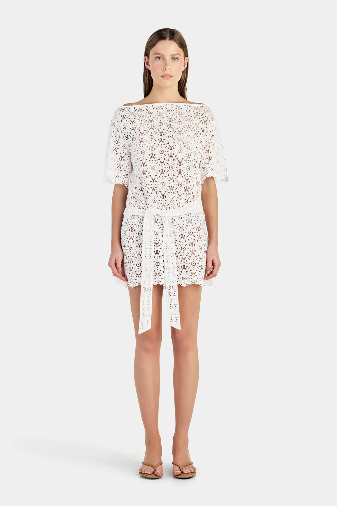 HANSEN Marla Lace Tunic Top | Ivory