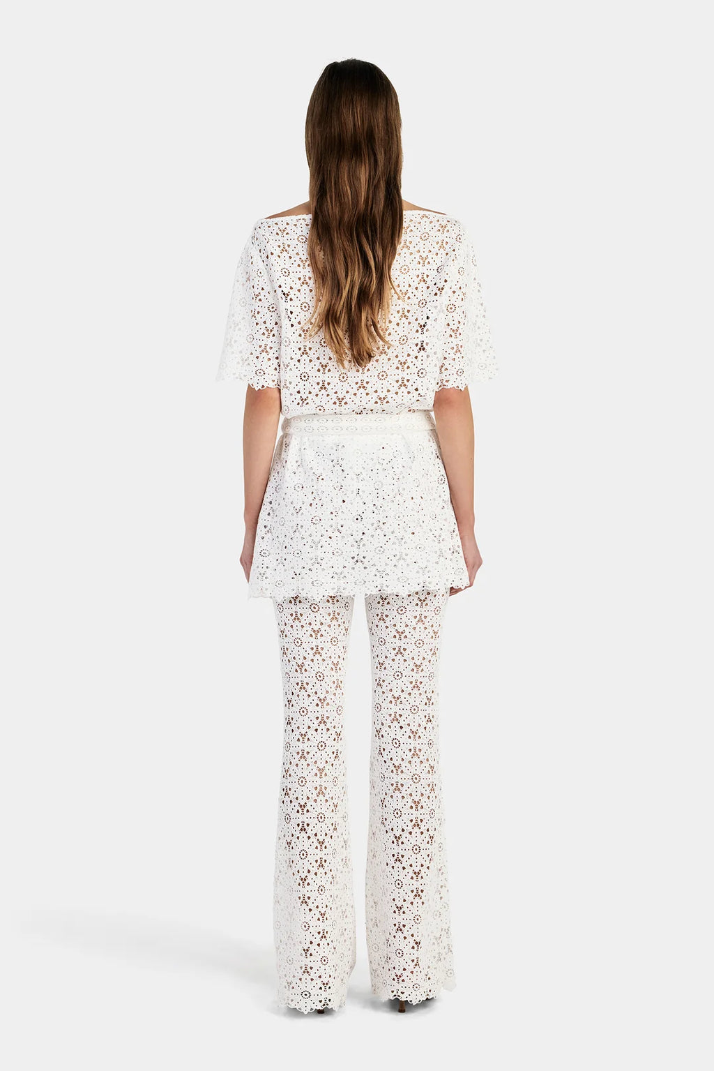 HANSEN Marla Lace Tunic Top | Ivory