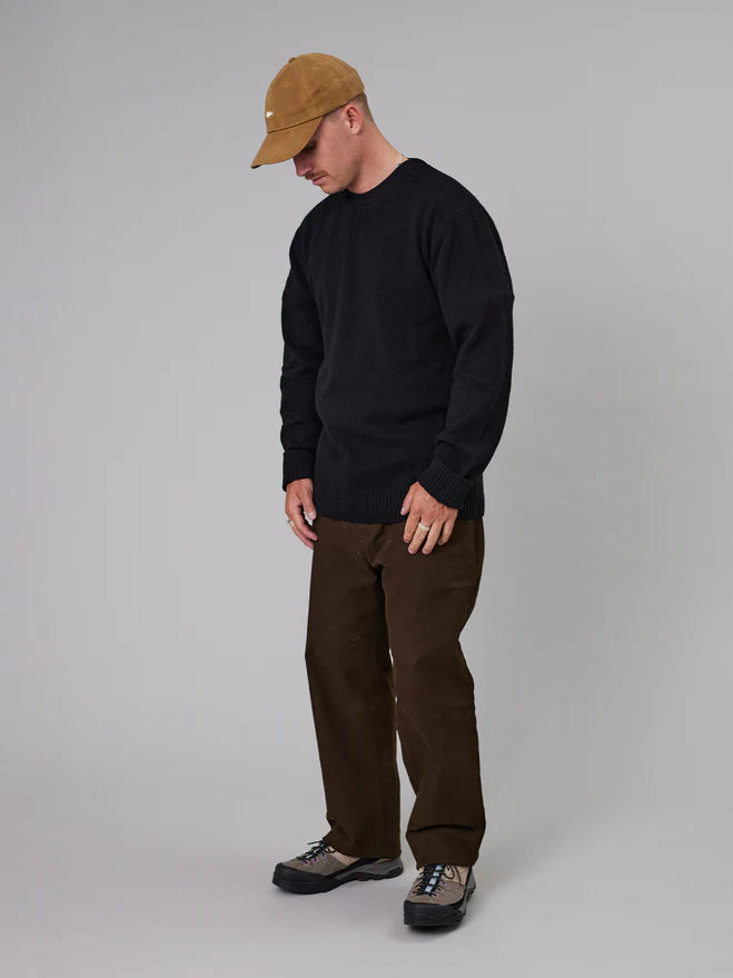 JUST ANOTHER FISHERMAN Merino Sea Crew | Black