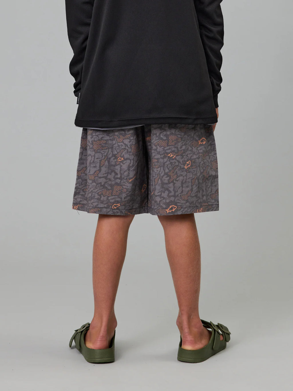 J.A.F Mini Kids Shorts | Charcoal Digi Camo