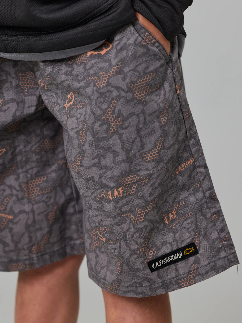 J.A.F Mini Kids Shorts | Charcoal Digi Camo