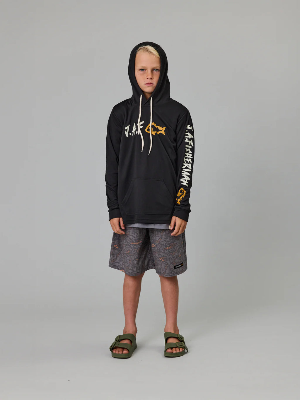 J.A.F Mini Kids Shorts | Charcoal Digi Camo