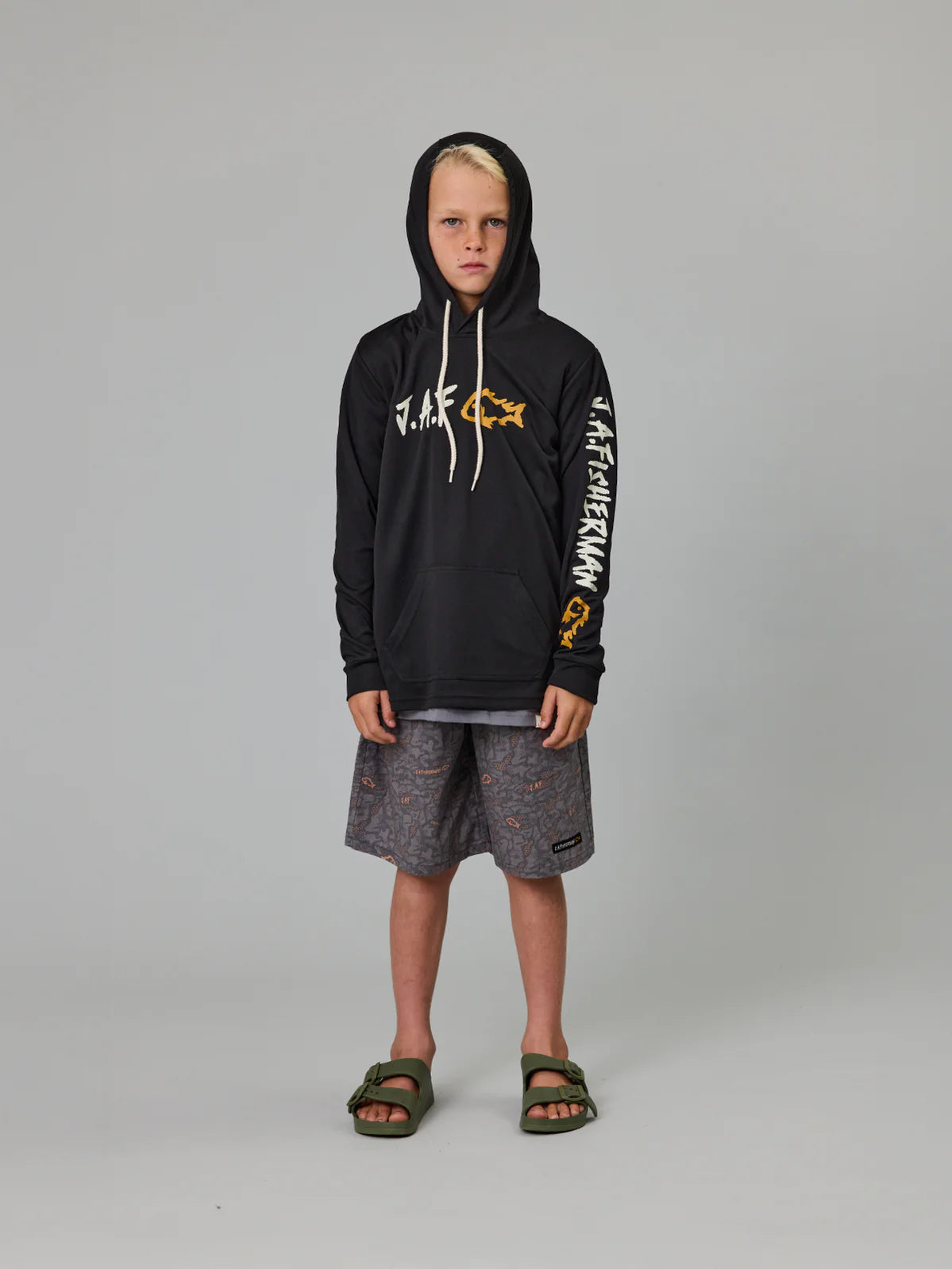 J.A.F Mini Kids Shorts | Charcoal Digi Camo