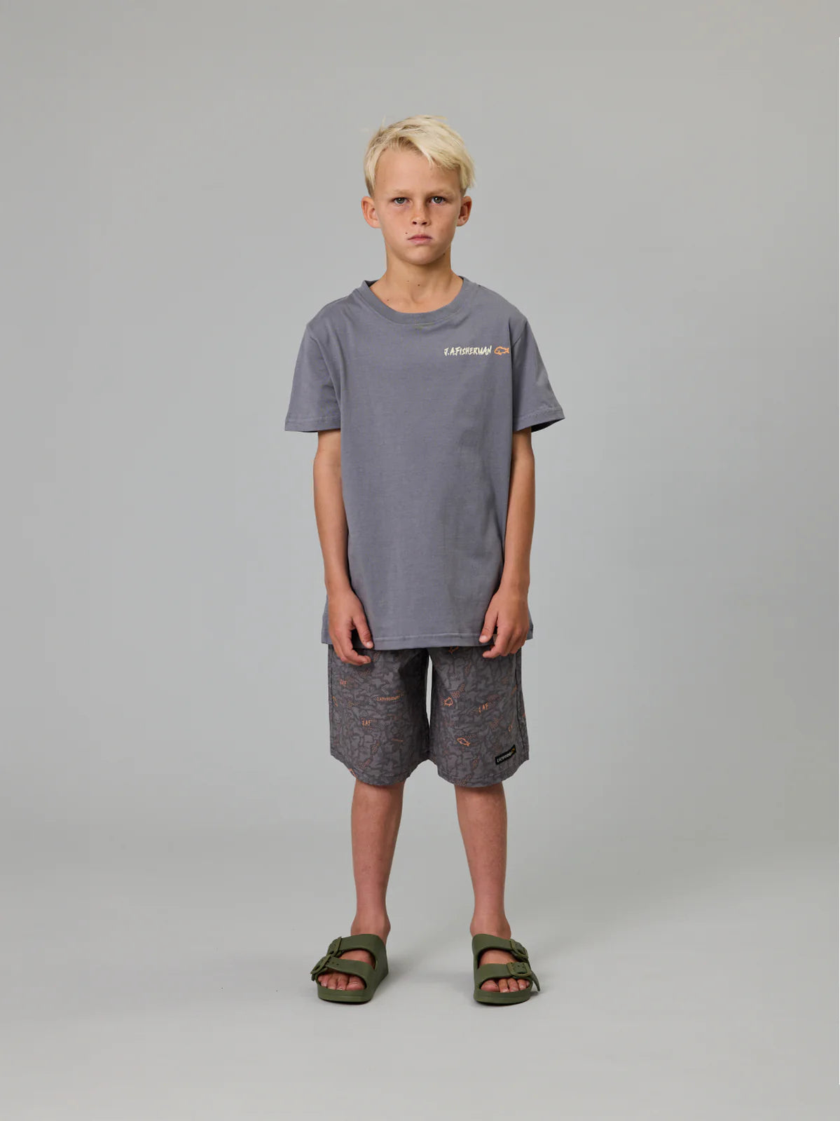 J.A.F Mini Kids Snapper Tee | Black