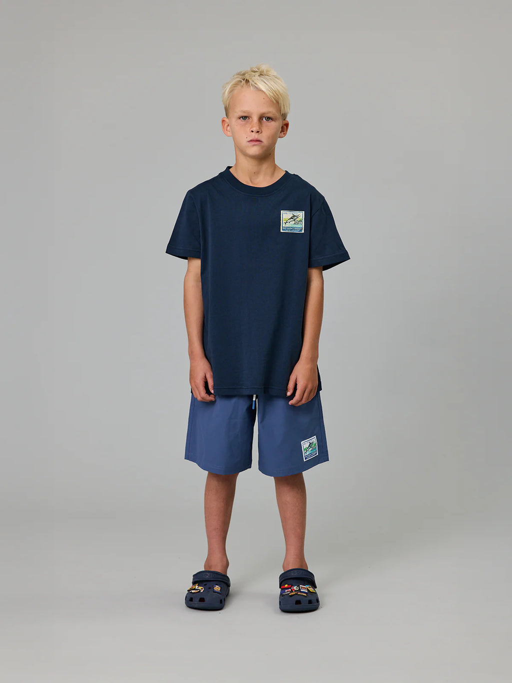 J.A.F Mini Kids Tagged & Released Tee | Navy
