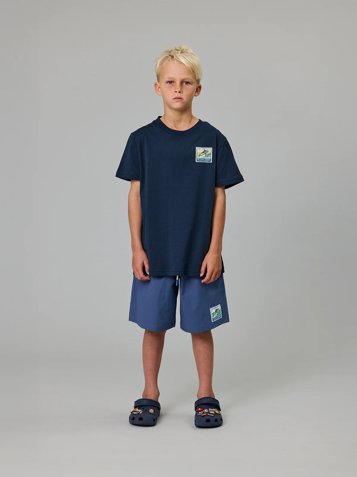 J.A.F Mini Kids Tagged & Released Tee | Navy