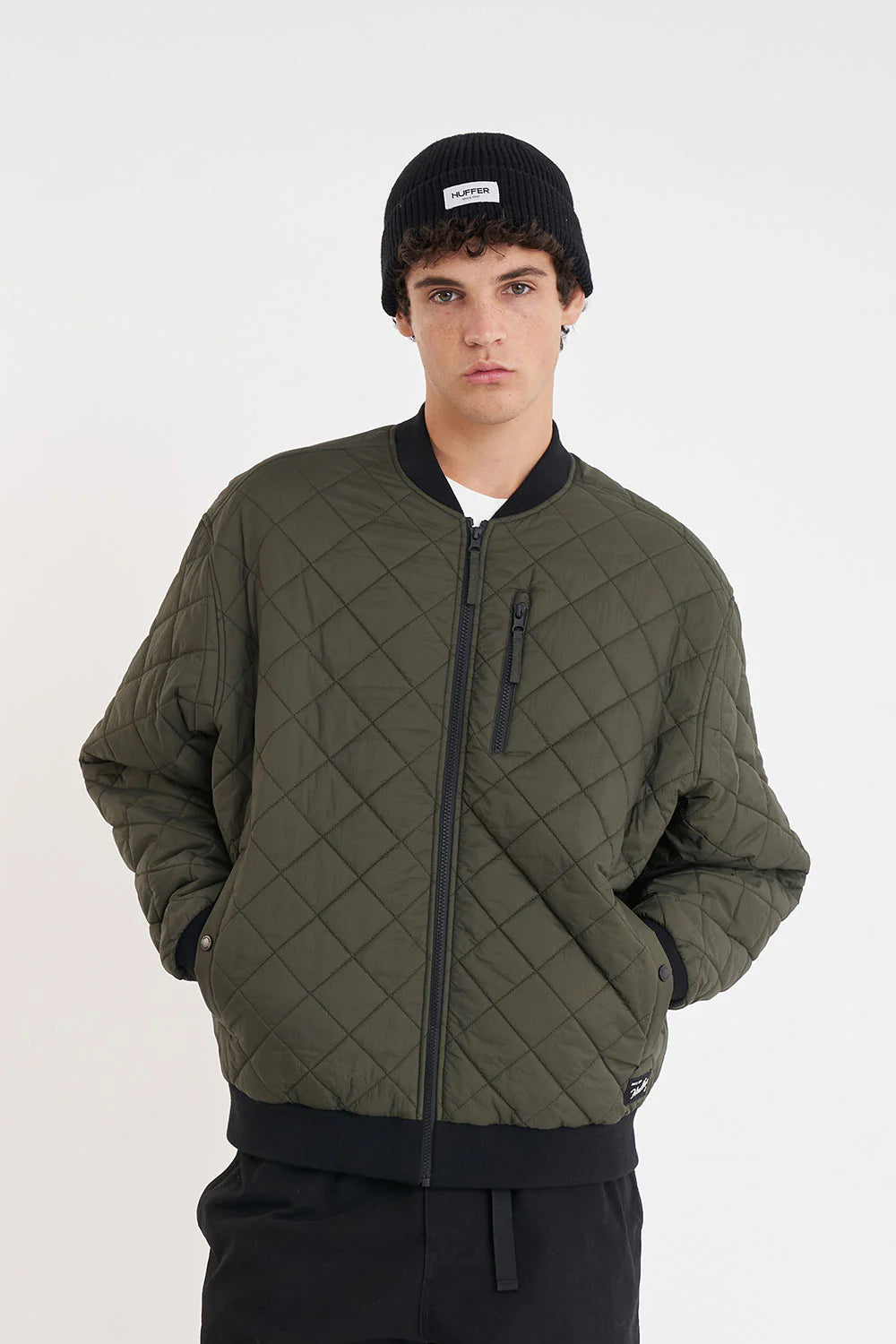 HUFFER Rev Quilted Bomber | Cypress
